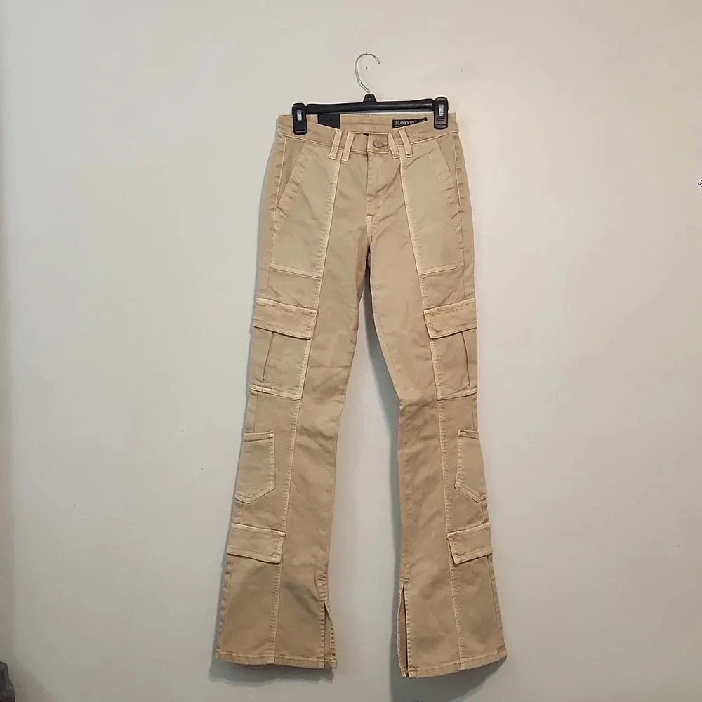 Blank NYC The Hoyt High Rise Mini Flare Cargo Pants 26